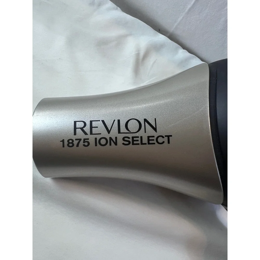 Revlon 1875 Ion Select Hair Dryer Silver Black Ionic Blow Dryer Cold Shot Button
